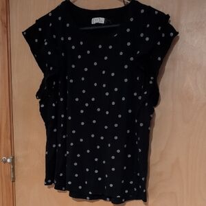 Black Polka Dot Top